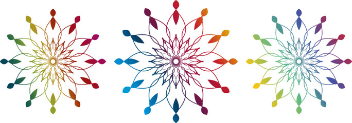 Mandala pattern or Simple Floral Ideas for Coloring gradient mandala, book page Art on the wall Lace pattern the Tattoo wallpaper Paint shirt Stencil Design Textures. Decorative circle ornament