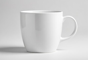 Obraz premium Clean White Coffee Mug On White Background, ai