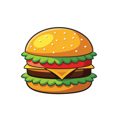 Burger vector Illustration in Cartoon style
