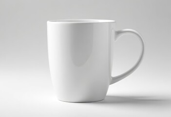 Obraz premium Clean White Coffee Mug On White Background, ai