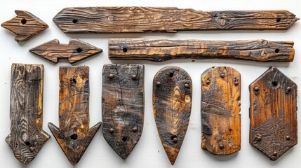 Rustic Wooden Arrows, Primitive Sign