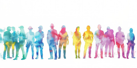 Were celebrating Labor Day with vibrant and colorful silhouettes that beautifully represent unity and diversity within the entire workforce community