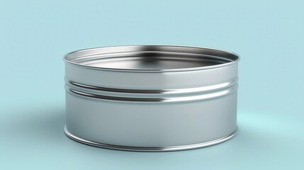 Tin, 3D, illustration, realistic, isolated, white, background
