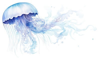 PNG Jellyfish transparent underwater invertebrate.
