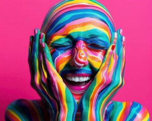 Joyful experiences of euphoria and wonder illustrated in colorful
