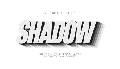 3d editable shadow text effect graphic style template