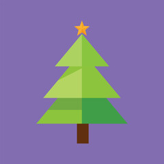 Christmas tree. Winter holiday xmas and new year.