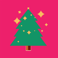 Obraz premium Christmas tree with lights. Festive Elements