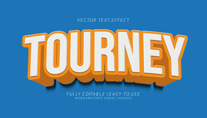 3d editable tourney text effect graphic style template