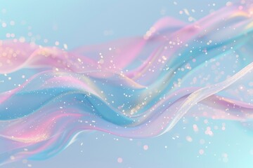 波をイメージした柔らかい曲線のグラフィック（壁紙・光沢・きらめき・音楽・ファンタジー・ラグジュアリー）