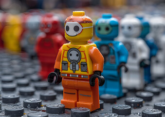 Fototapeta premium A group of toy figures