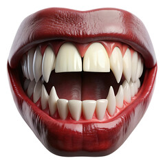 吸血鬼の牙の図、透明な背景に分離