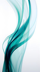 Naklejka premium Digital technology teal and white geometric curve abstract poster background