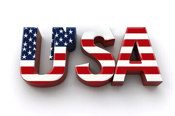 American United States Flag in glossy form button of icon. USA emblem isolated on white background. National concept sign. Independence Day Symbol. 4 July freedom patriotic banner with pride color