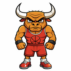 Obraz premium basketball bull player with ball