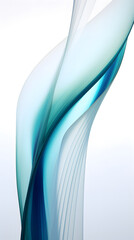 Fototapeta premium Digital technology teal and white geometric curve abstract poster background