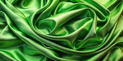 Obraz premium Flowing green silk texture resembling a luxurious and elegant fabric, luxurious, elegant, fabric, green, silk, texture, flowing