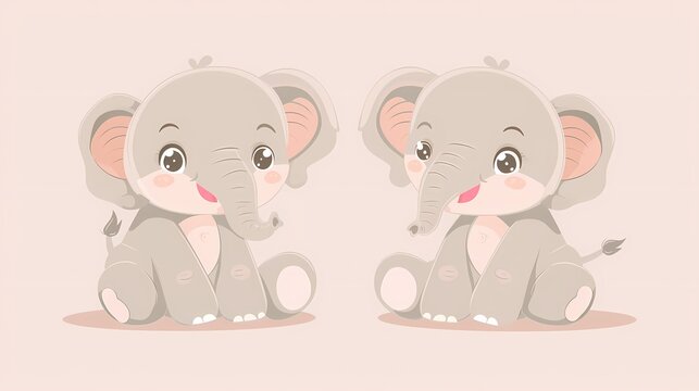 Ellie and Mellie Pachyderm Pals