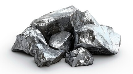 Chromium, 3D, illustration, realistic, isolated, white, background