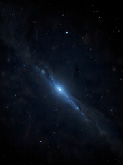 a comet flying in space  