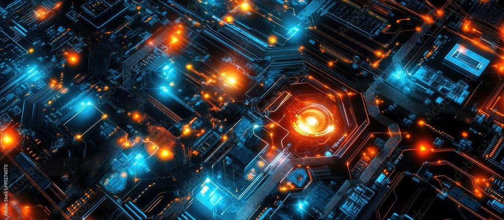 Poster advanced digital circuitry with semiconductor pathways and ai technology