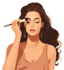 Obraz premium PNG Makeup adult woman creativity.