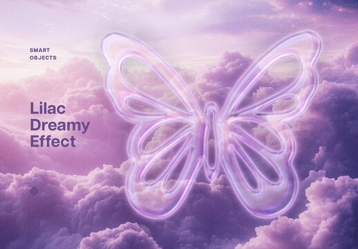 Lilac Dream Text And Logo Effect Mockup With Generative AI
