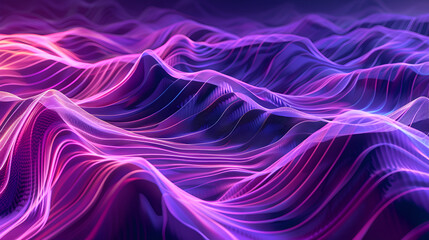 Obraz premium Neon Wave Background ,Abstract background with purple wavy lines ,perfect shape, aesthetic, colorful background with abstract shape glowing in ultraviolet spectrum, curvy neon lines