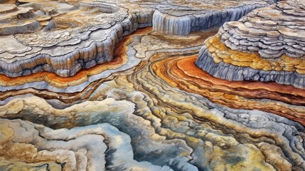 Abstract Landscape with Layers of Color and Texture