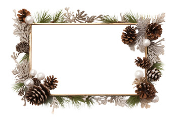 PNG Christmas frame plant tree white background.