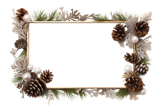 PNG Christmas frame plant tree white background.