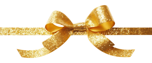 PNG Glitter ribbon gold shiny white background.