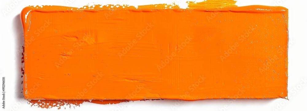 Poster this high-resolution, 4k image captures the rich color and detail of an orange paint block with exce