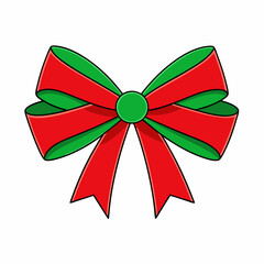 Christmas ribbon bow isolated on white, ribbon bow illustration, christmas vector art, ribbon bow silhouette, christmas ribbon bow vector icon, eps
