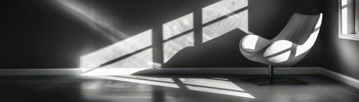 Sunlight Illuminating a Modern Chair