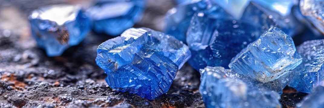 beautiful benitoite gemstone on displa