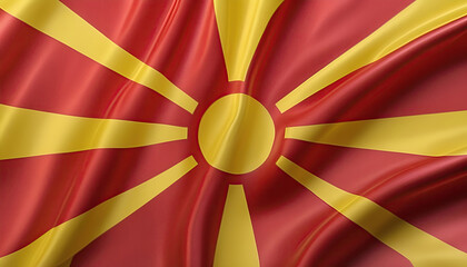 north macedonian flag for national Day or Independence Day of north macedonia