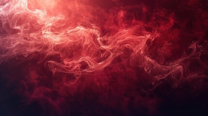 Obraz premium Red abstract background. Smoke effects. Copy space. Mockup. Wallpaper banner design