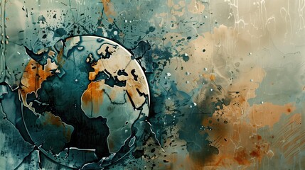 Geopolitical tensions and conflict zones concept. Abstract Representation of Global Geopolitical Tensions