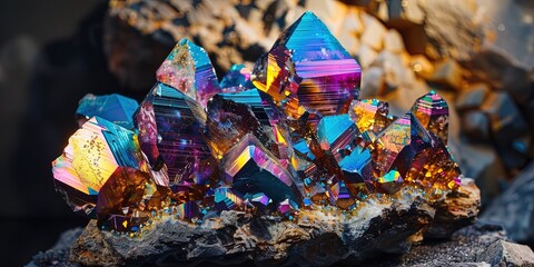 beautiful titanium quartz gemstones