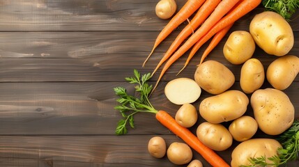 Harvest vegetables like carrots and potatoes