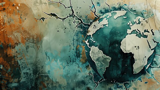 Geopolitical tensions and conflict zones concept. Abstract Representation of Global Geopolitical Tensions