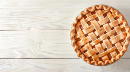 Obraz premium Pie with a lattice crust