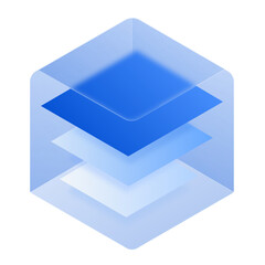 3D Box Rectangle Glassmorphism UI Icon Sign and Symbol Design Illustrator Png Svg	