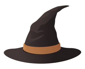 PNG Halloween witch hat celebration headwear clothing.