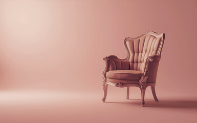 Fototapeta premium Vintage Comfort: Embracing the Charm of an Old Chair