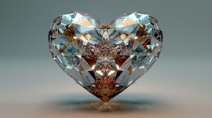 Fototapeta premium A close-up of a heart-shaped object with a candle burning inside it, centered against a gray background