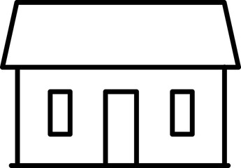 House icon. Line symbol.