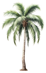 PNG Palm tree drawing plant white background.