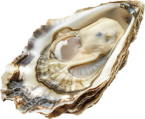 Naklejka premium Fresh Oyster on Half Shell